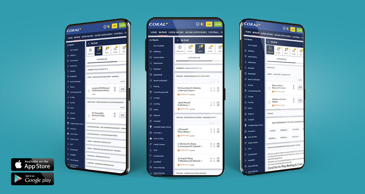  The Coral mobile betting app