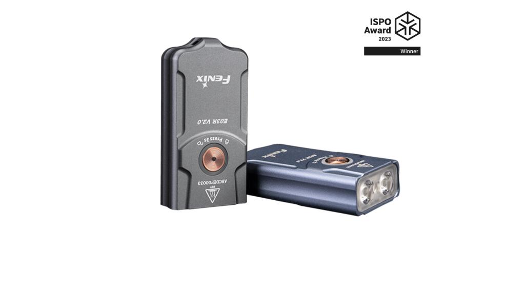 ISPO Award Winner 2023: E03R V2.0 All-metal Rechargeable Keychain Flashlight by Fenix