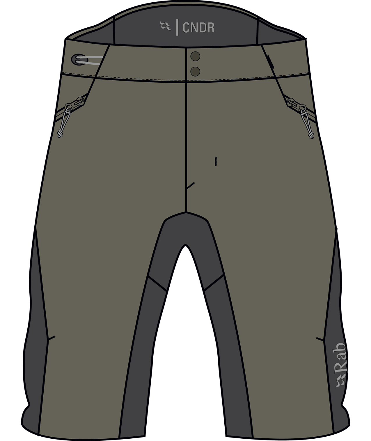 Rab Cinder Kinetic Shorts Men - light khaki