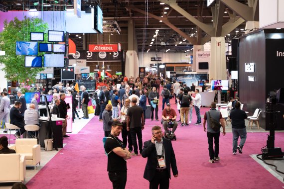 A hall at the NAB Show in Las Vegas 2024.
