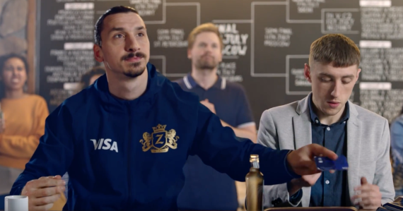 Ibrahimovic ist als Botschafter des WM-Sponsors Visa bei der Weltmeisterschaft in Russland.