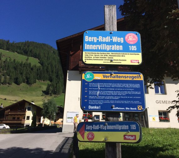 Die Radwegmarkierungen in Osttirol lassen keine Fragen offen.