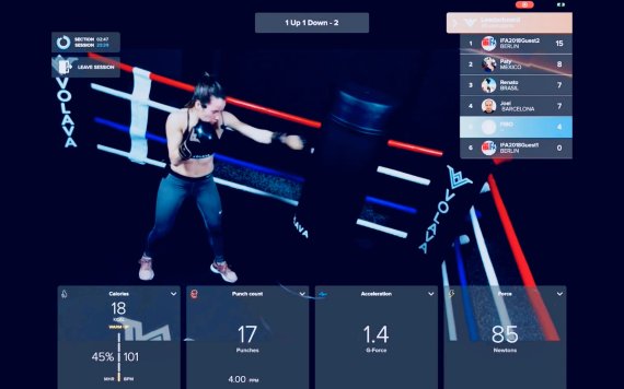 Der Sensor kommt unter anderem bei Volava fitness boxing zum Einsatz.