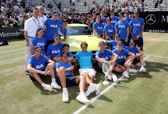 Rafael Nadal won the Mercedes Cup in 2015 – and was able to rejoice over a new car.