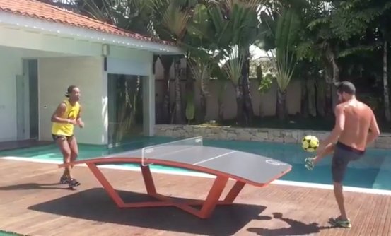 foot table tennis