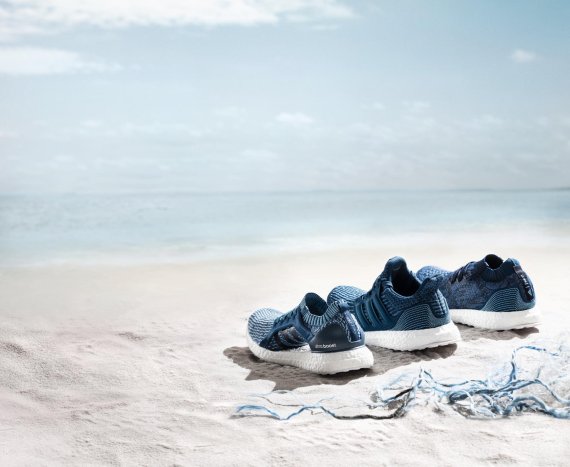 sports shoes from ocean waste