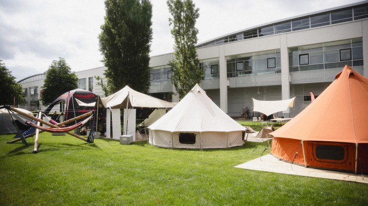 Tents in the outdoor area at OutDoor by ISPO