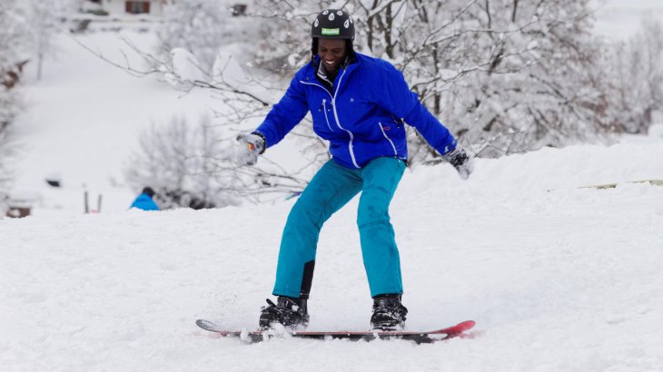 Flüchtlinge beim Wintersport