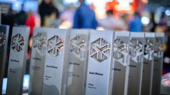 Credit: Matthias Rabl The prizes for the Gold Winner at the ISPO Award.