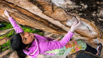 mb-170921-Sashima In March 2016 Ashima Shiraishi became the first woman ever to have a bouldering problem in grade 8c.