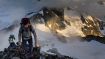 hiker in the mountains hiker in the mountains