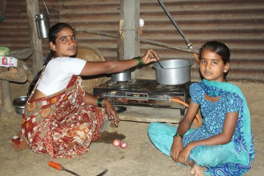 Plantas de biogás para familias en la India