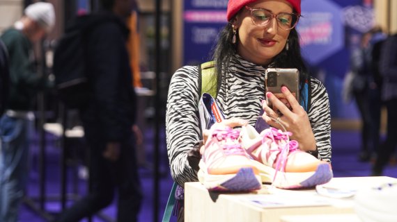 Woman photographs shoes