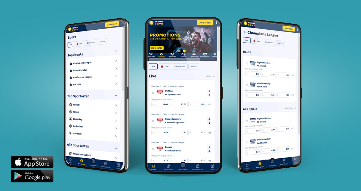  Die mobile Merkur Bets Sportwetten App