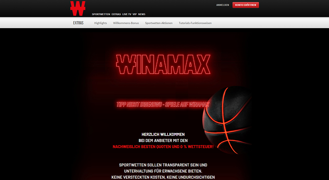 Steuerfreie Sportwetten bei Winamax